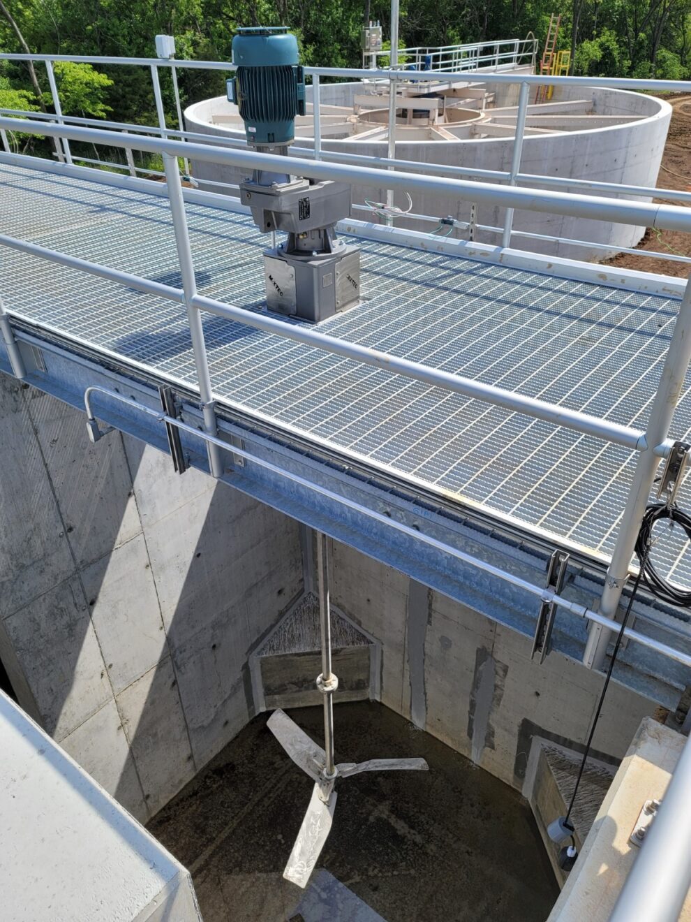 Mixtec agitator installed at a water treatment facility