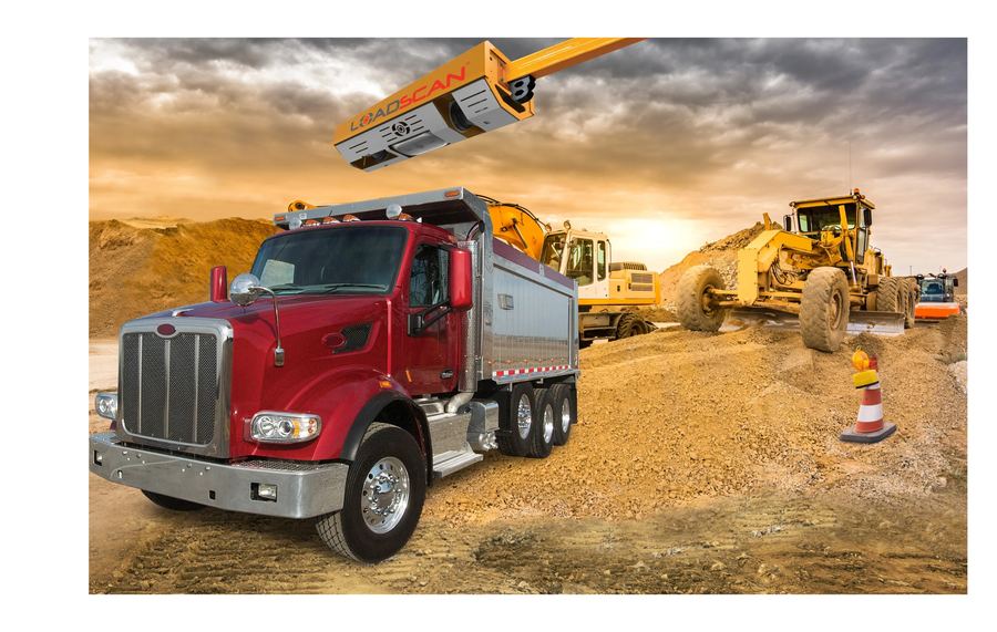 LOADSCAN LVS volumetric scanner scanning a loaded mining truck